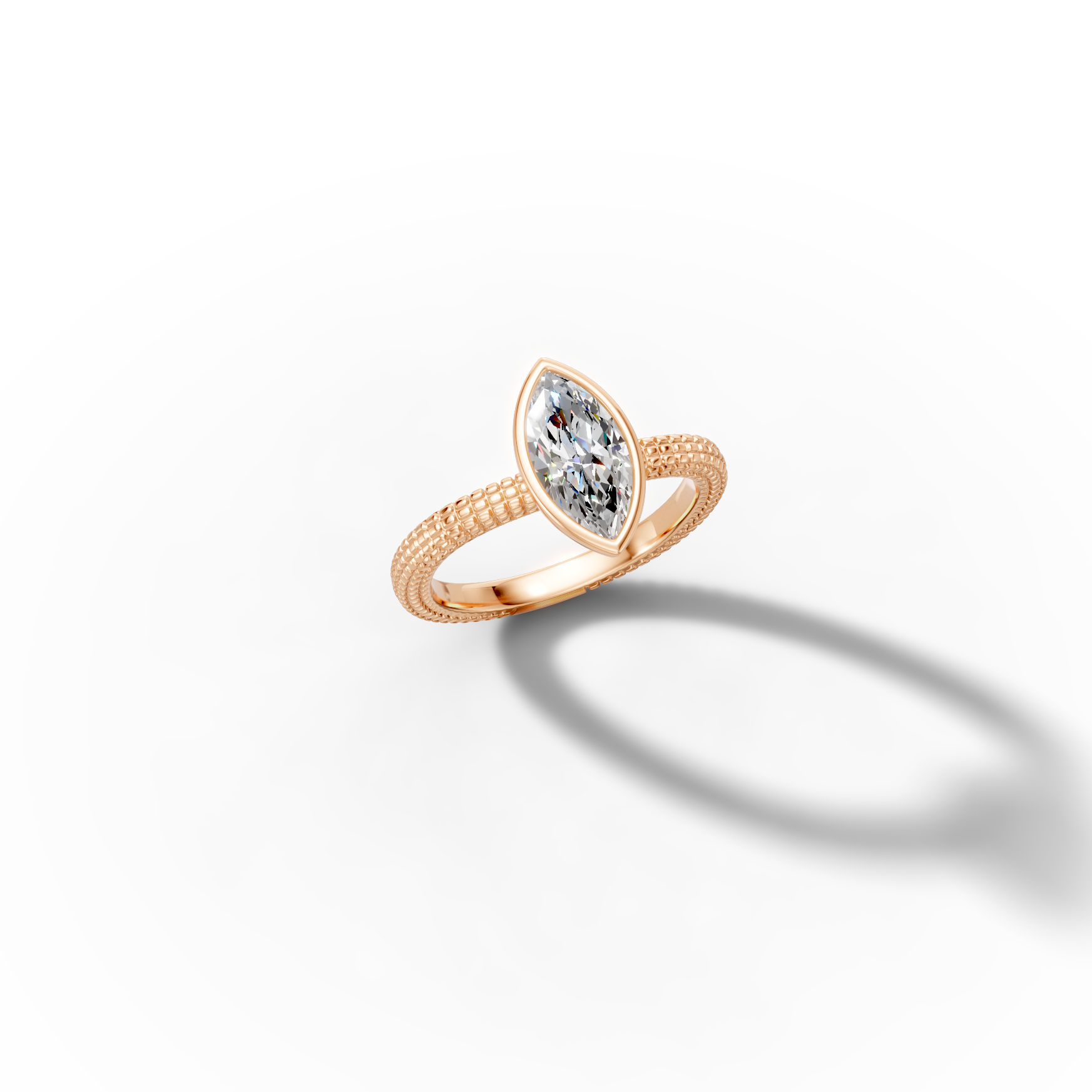 Ethereal Solitaire Marquise Diamond Ring