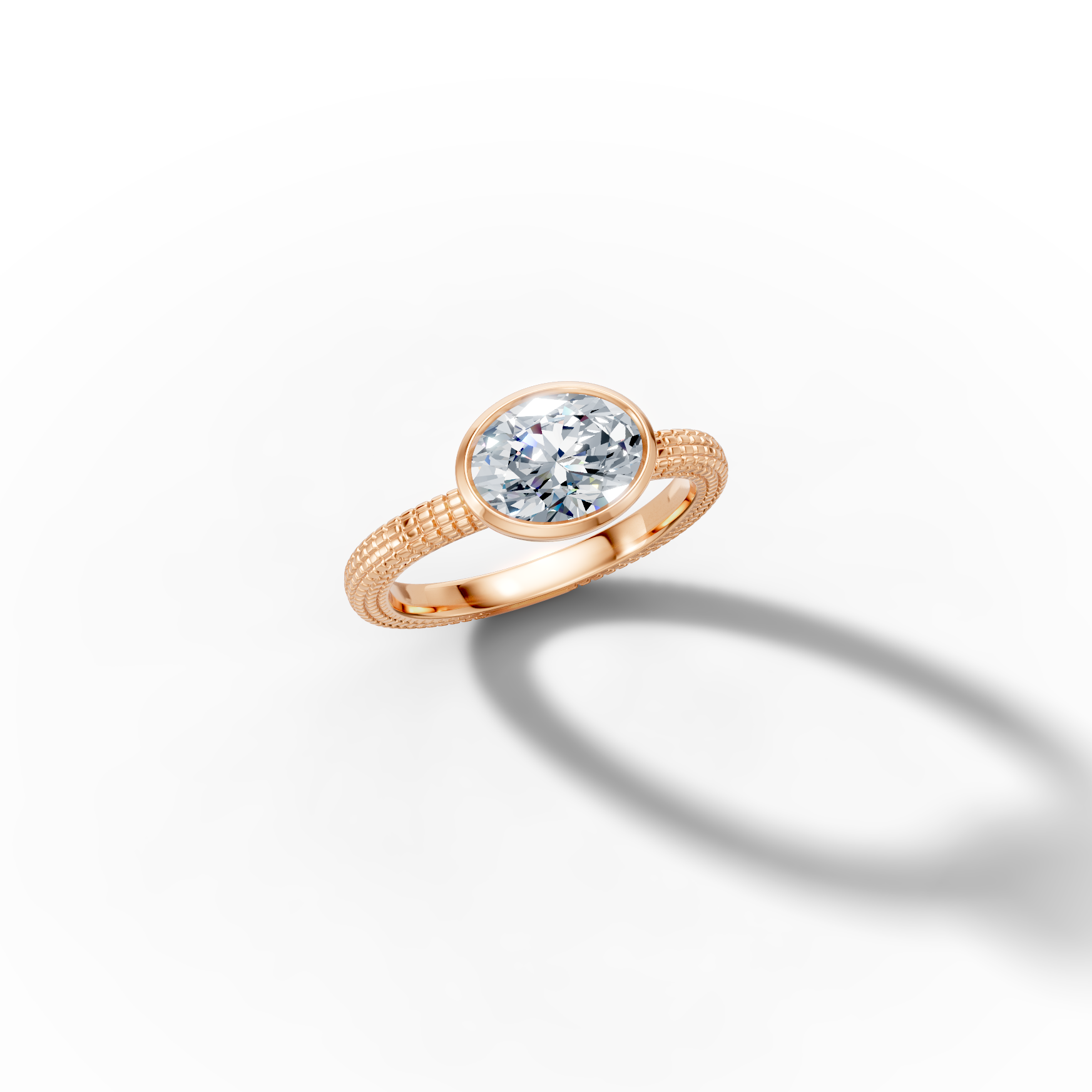 Ethereal Solitaire Oval Diamond Ring