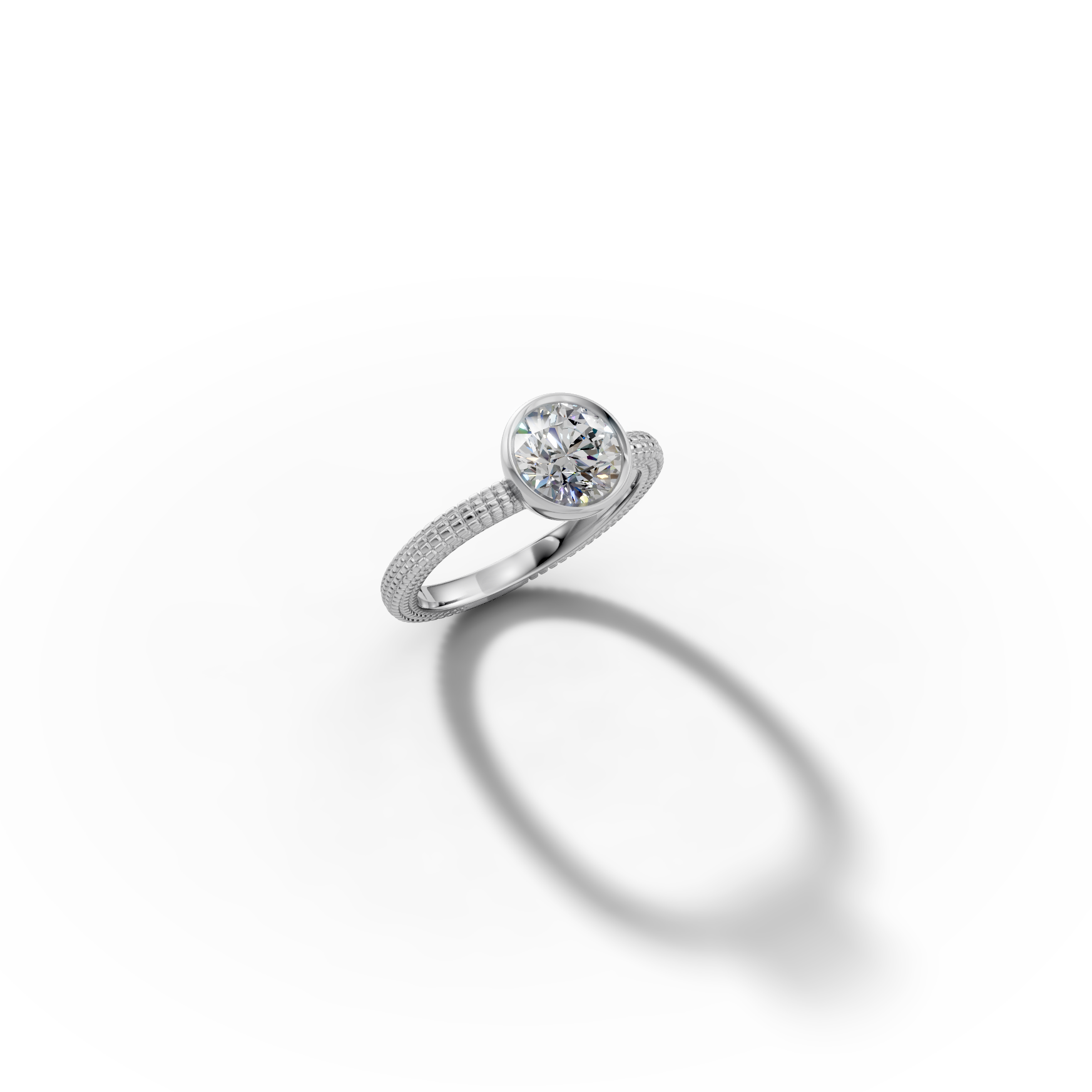 Ethereal Solitaire Round Diamond Ring