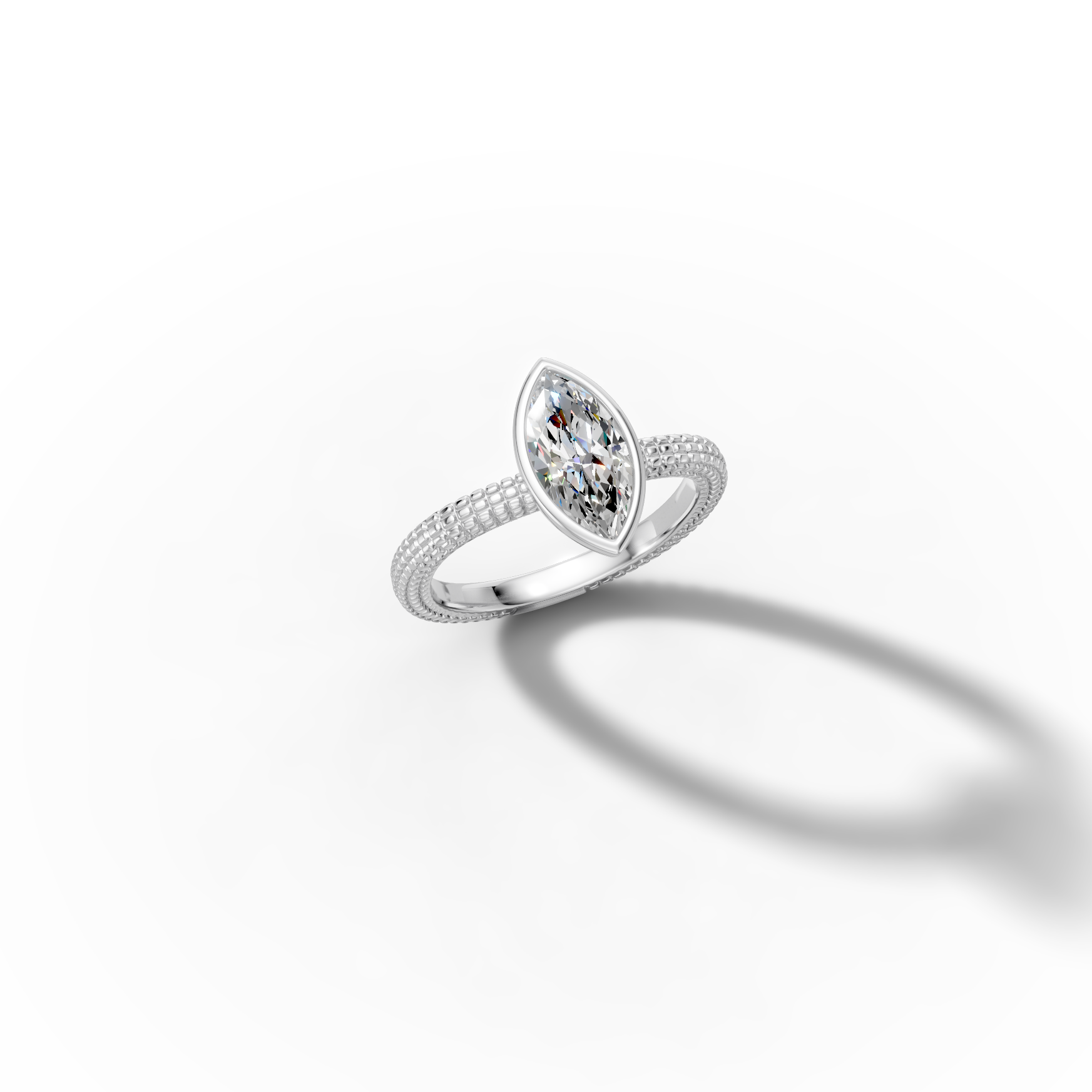 Ethereal Solitaire Marquise Diamond Ring