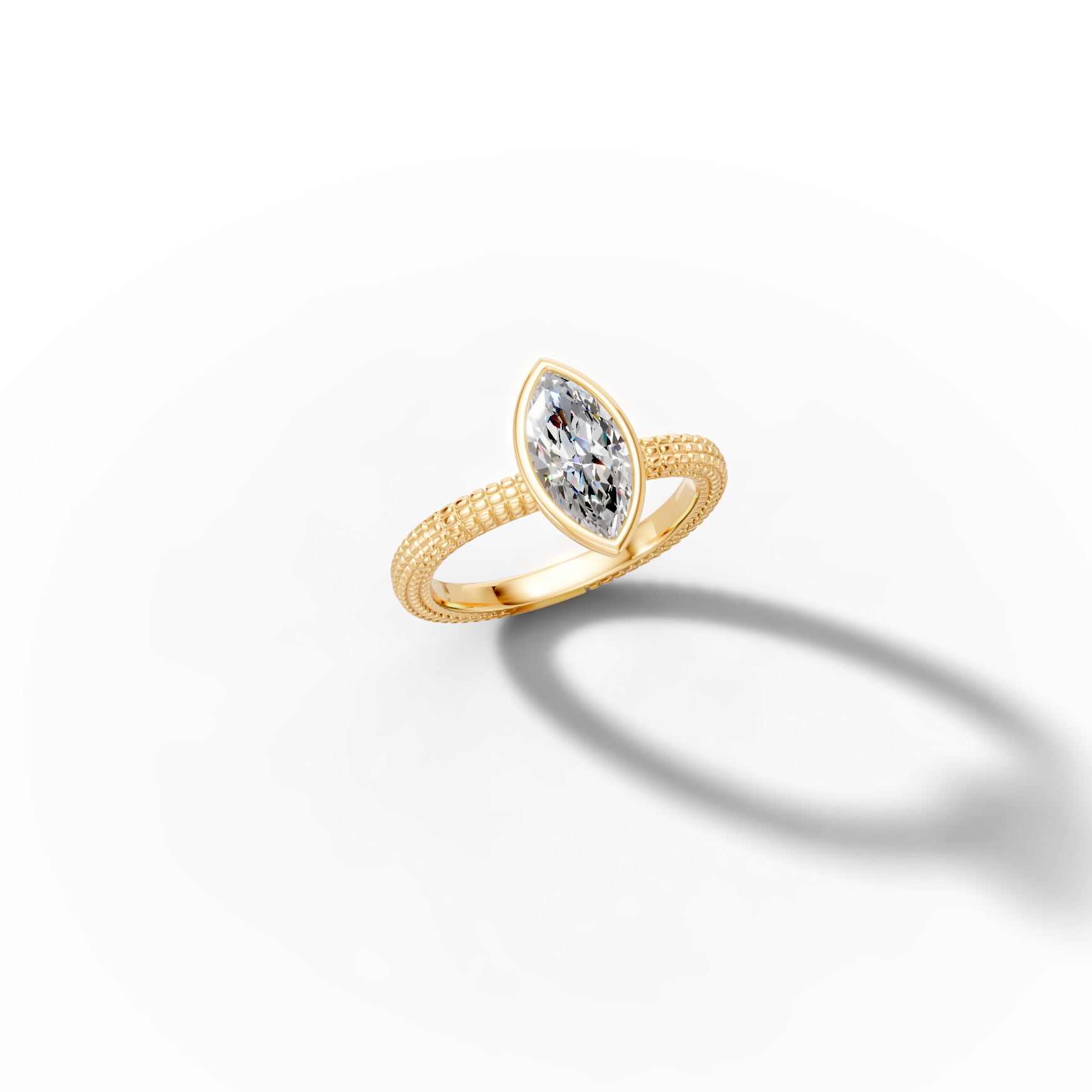 Ethereal Solitaire Marquise Diamond Ring