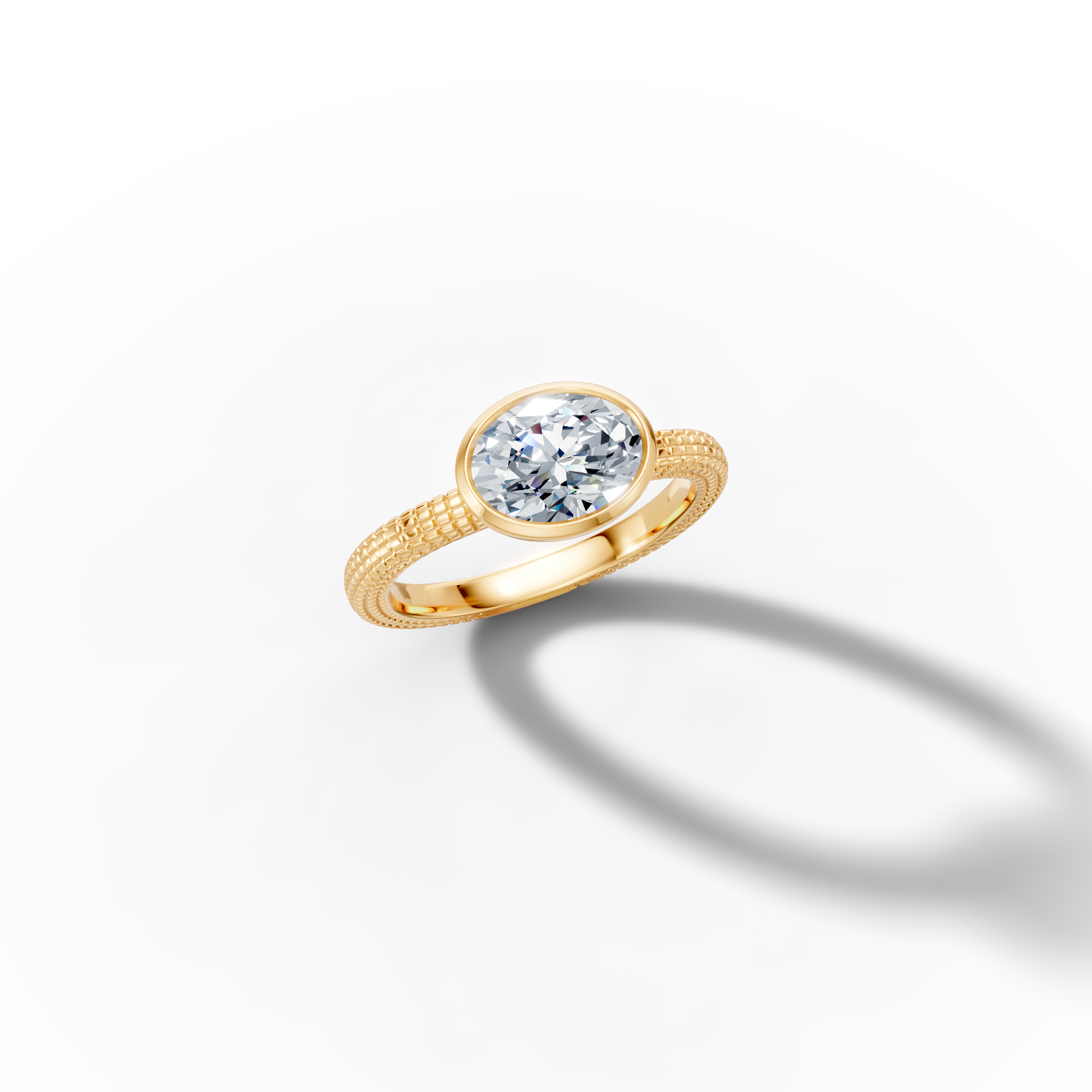 Ethereal Solitaire Oval Diamond Ring