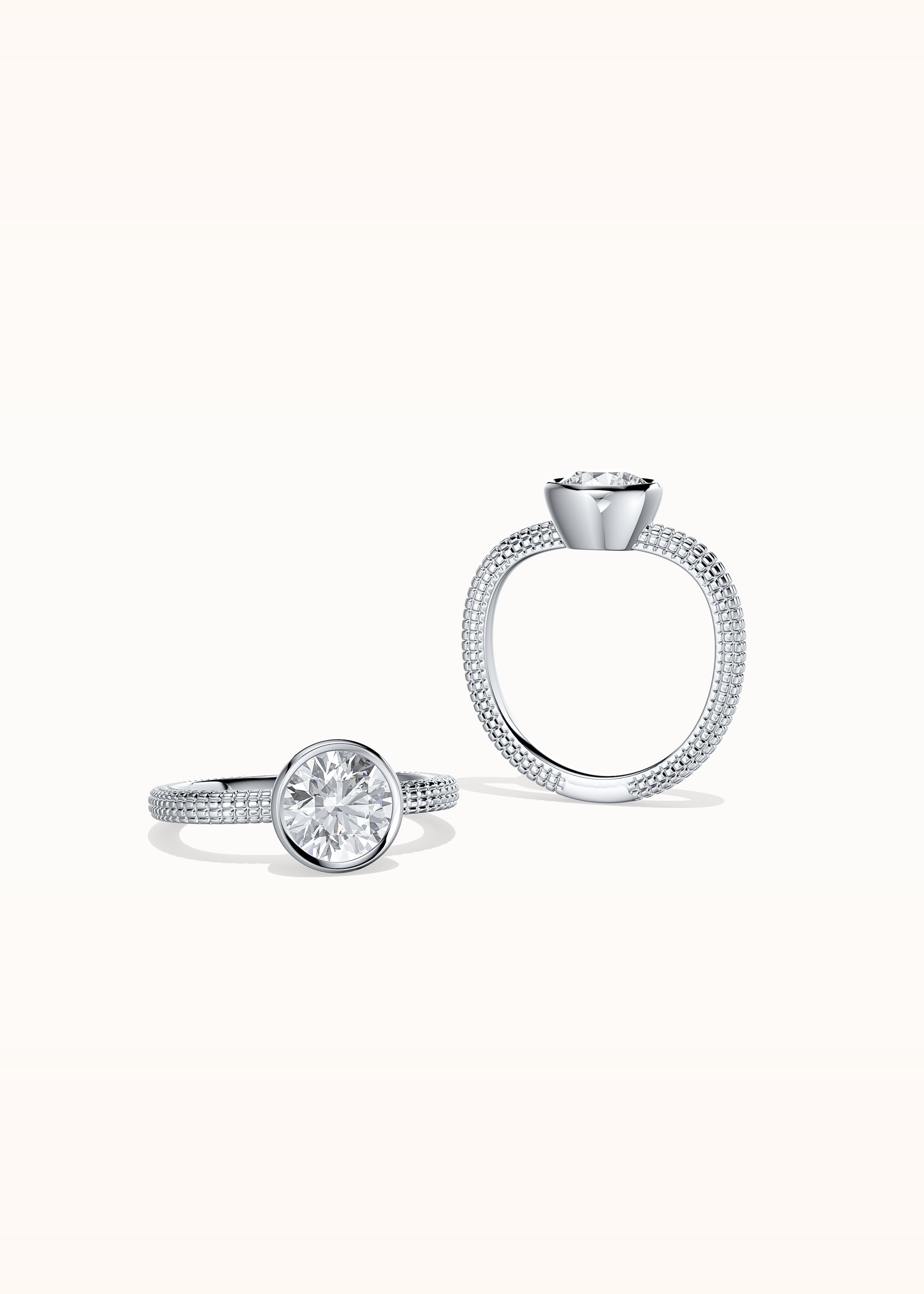 Ethereal Solitaire Round Diamond Ring