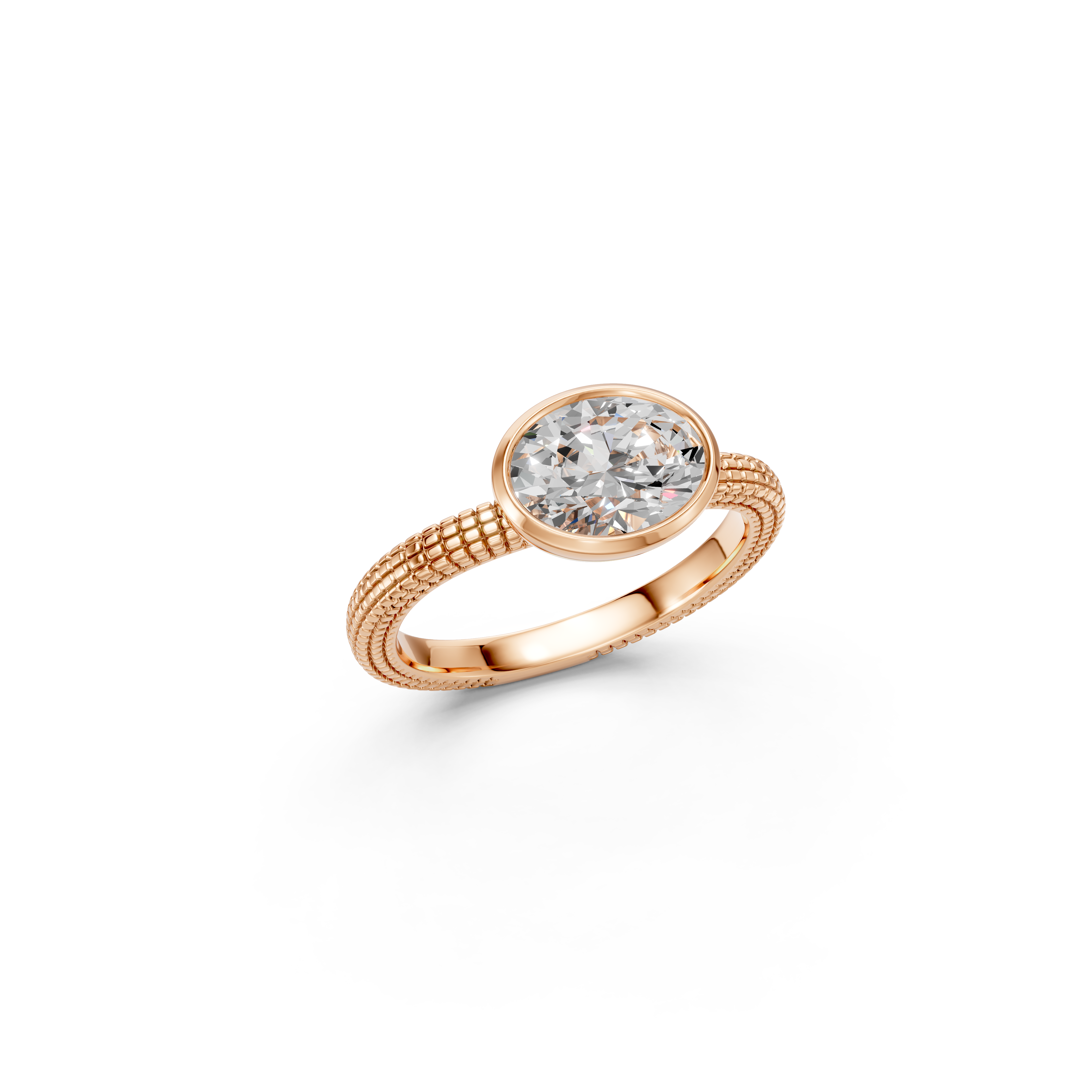 Ethereal Solitaire Oval Diamond Ring