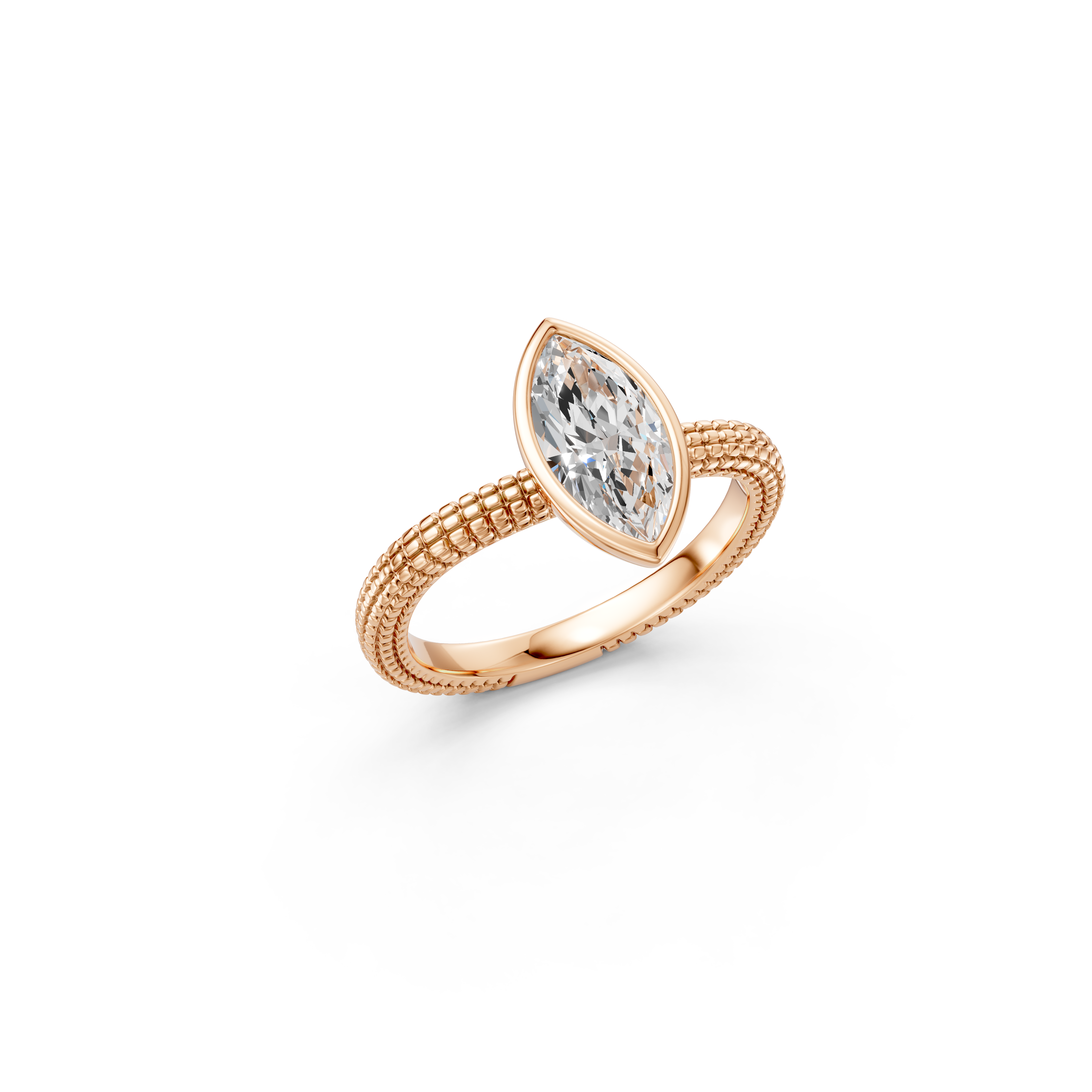 Ethereal Solitaire Marquise Diamond Ring