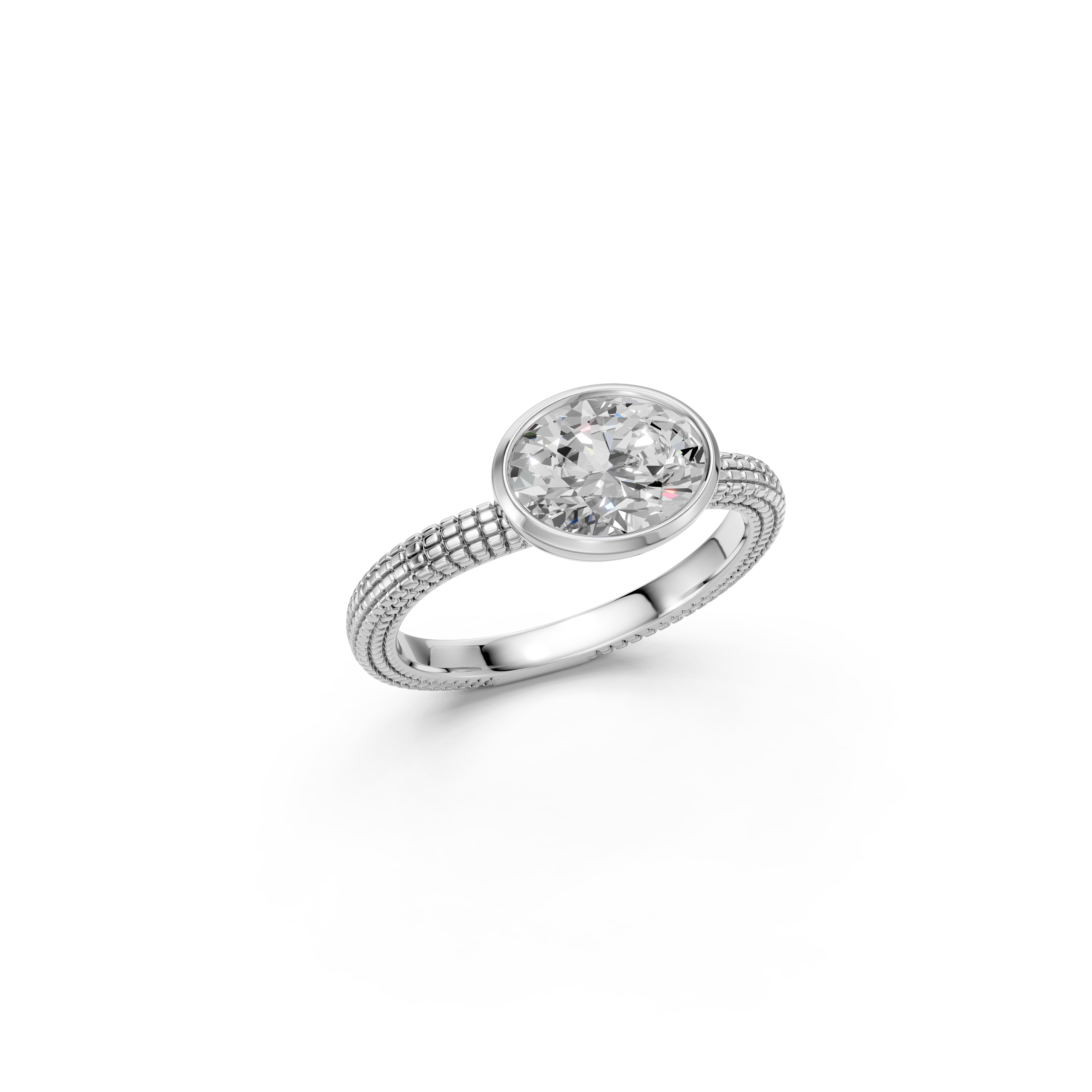 Ethereal Solitaire Oval Diamond Ring