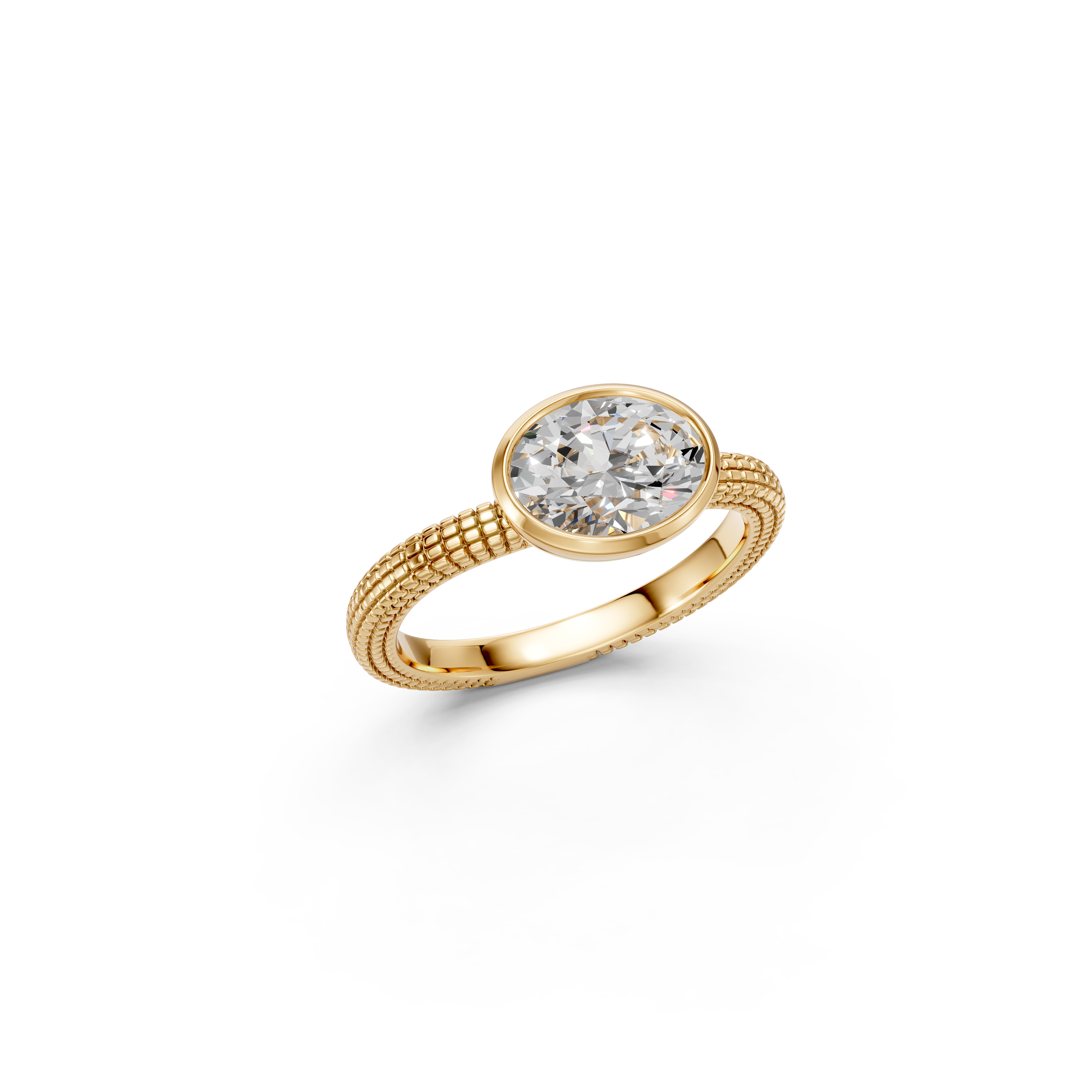 Ethereal Solitaire Oval Diamond Ring